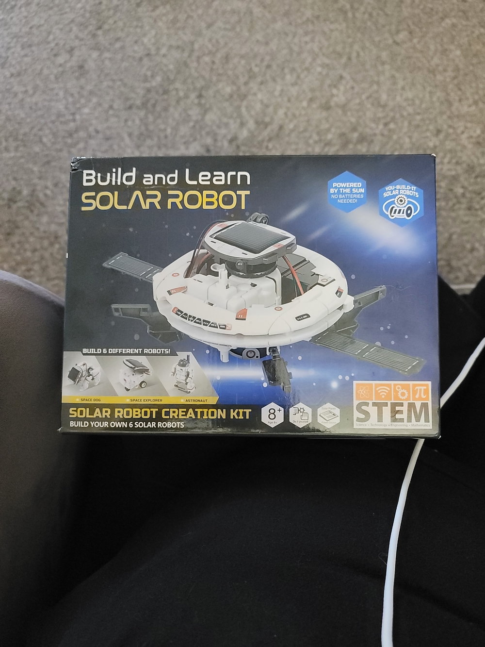 stem Build and Learn Solar Robot Kit - White, Black, Blue